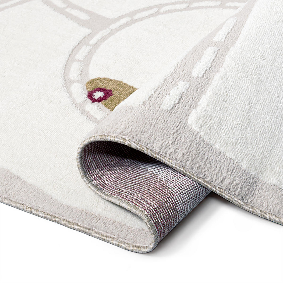 KINDERTEPPICH Alora Avenida Mazovia 160x230cm Creme Rosa Straßen Kurzflor - Pink, Textil (160/230cm) - Mazovia