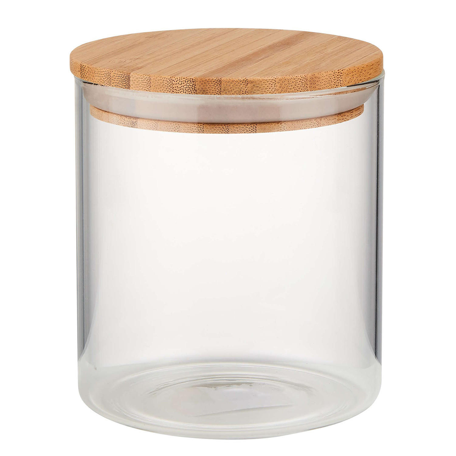 VORRATSGLAS Woodlock - Transparent, Glas/Holz (11/13/11cm) - Butlers