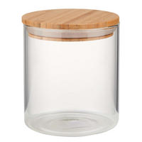 VORRATSGLAS Woodlock - Transparent, Glas/Holz (11/13/11cm) - Butlers