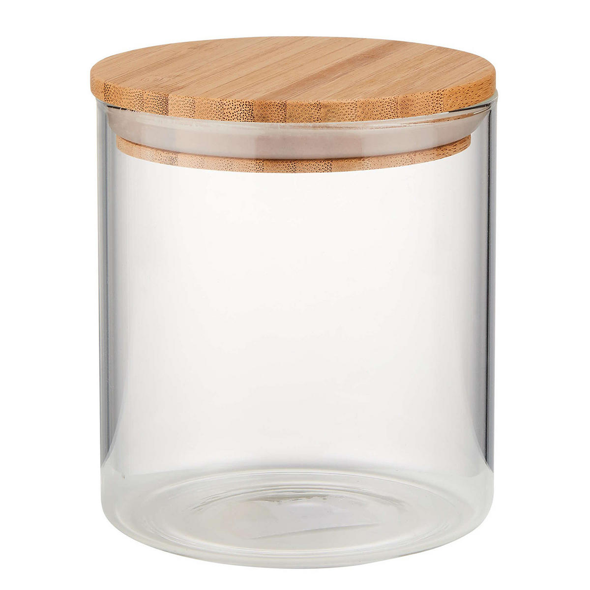 VORRATSGLAS (4er Set) Woodlock - Transparent, Glas/Holz (11/13/11cm) - Butlers