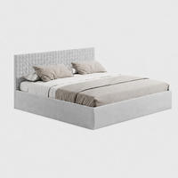 POLSTERBETT VARDO-Stoff H3 Matratze 200x200 cm in Grau - Grau, Textil (200/200cm) - Home Collective