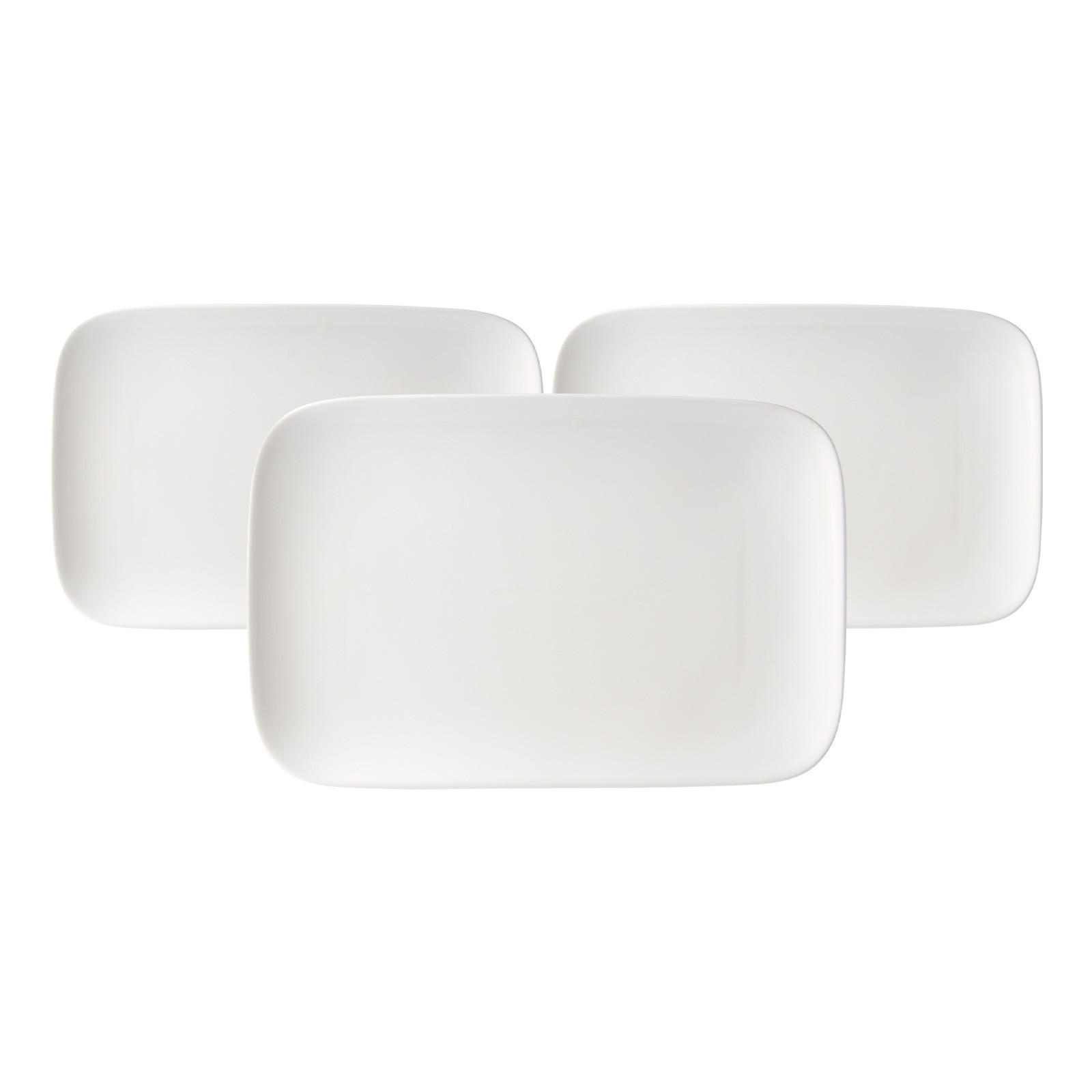 SERVIERPLATTEN Arena weiß 30 x 19 cm 3er Set - Weiß, Keramik (19/5/30cm) - Ritzenhoff Breker
