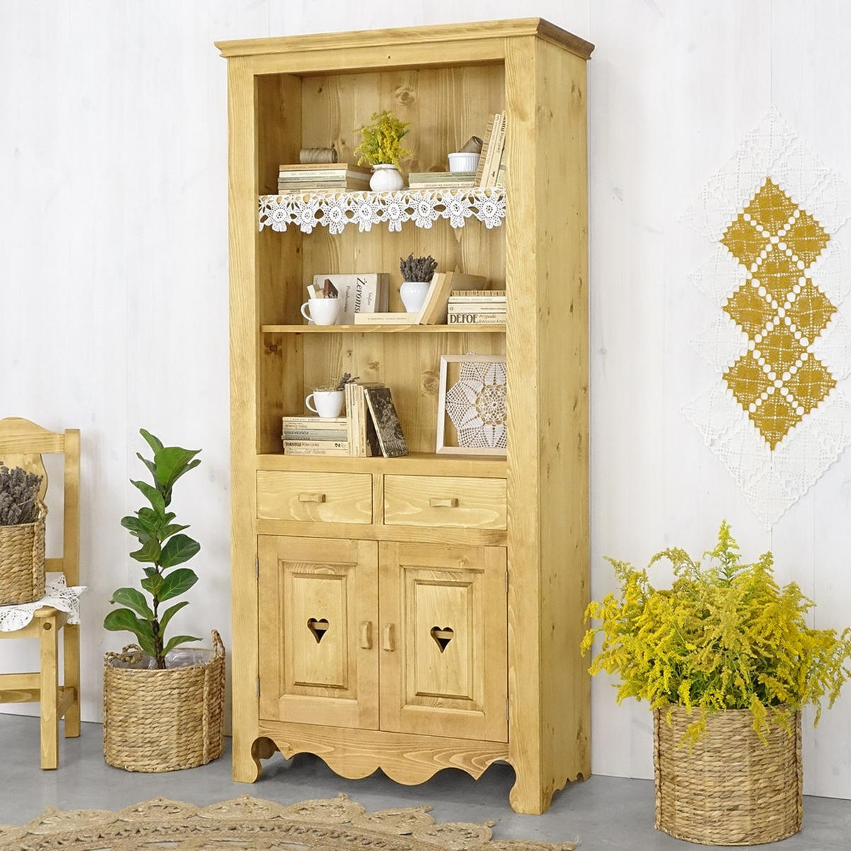 BÜCHERREGAL aus Massivholz MEXICANA - Honig, Holz (93/196/38cm) - Seart
