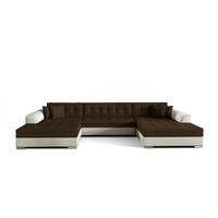 WOHNLANDSCHAFT VENTO U-Form – Großzügiges Ecksofa mit Schlaffunktion & Kissen 359 cm - Braun, Kunststoff (359/78/165cm) - Wohnideebilder