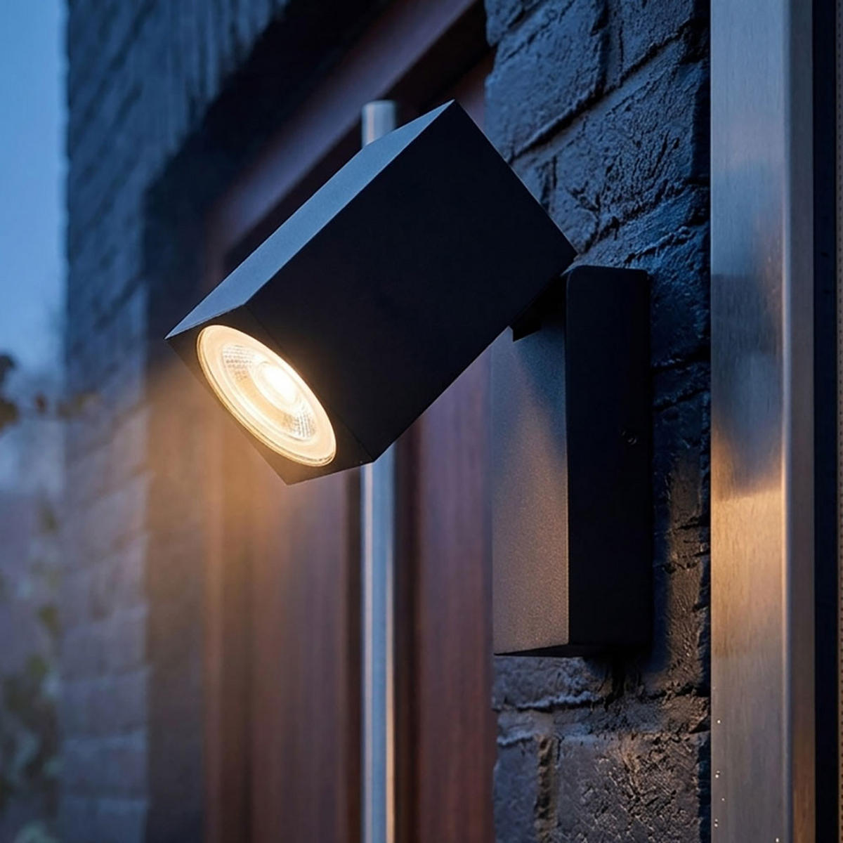LED WANDLEUCHTE Alu Schwarz Beweglich - Schwarz, Metall (9.2/10/6.6cm)