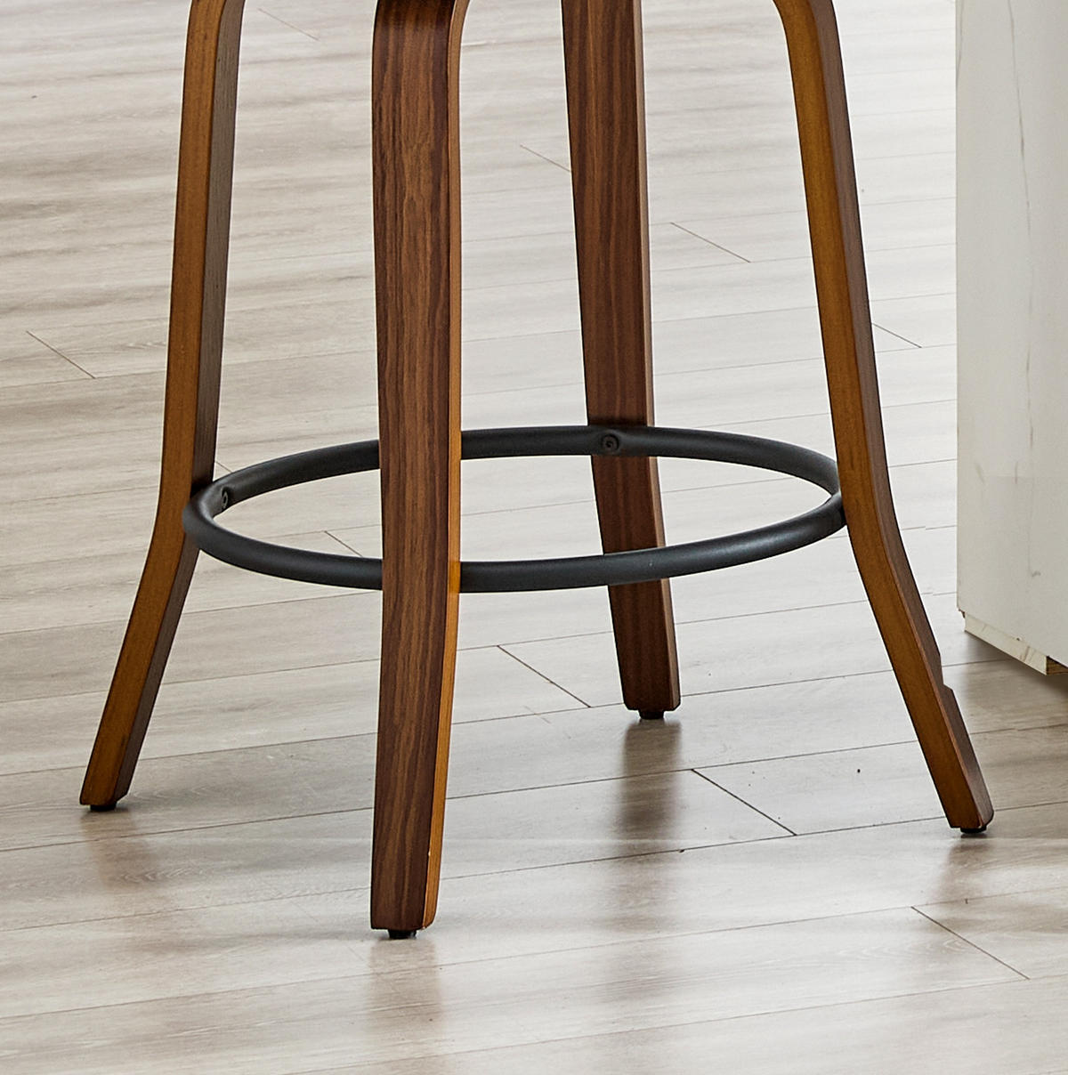 BARHOCKER 2er-Set mit Rückenlehne und Metallfuß Weiß - Weiß, Holz (42/95/51cm) - MIVRAY