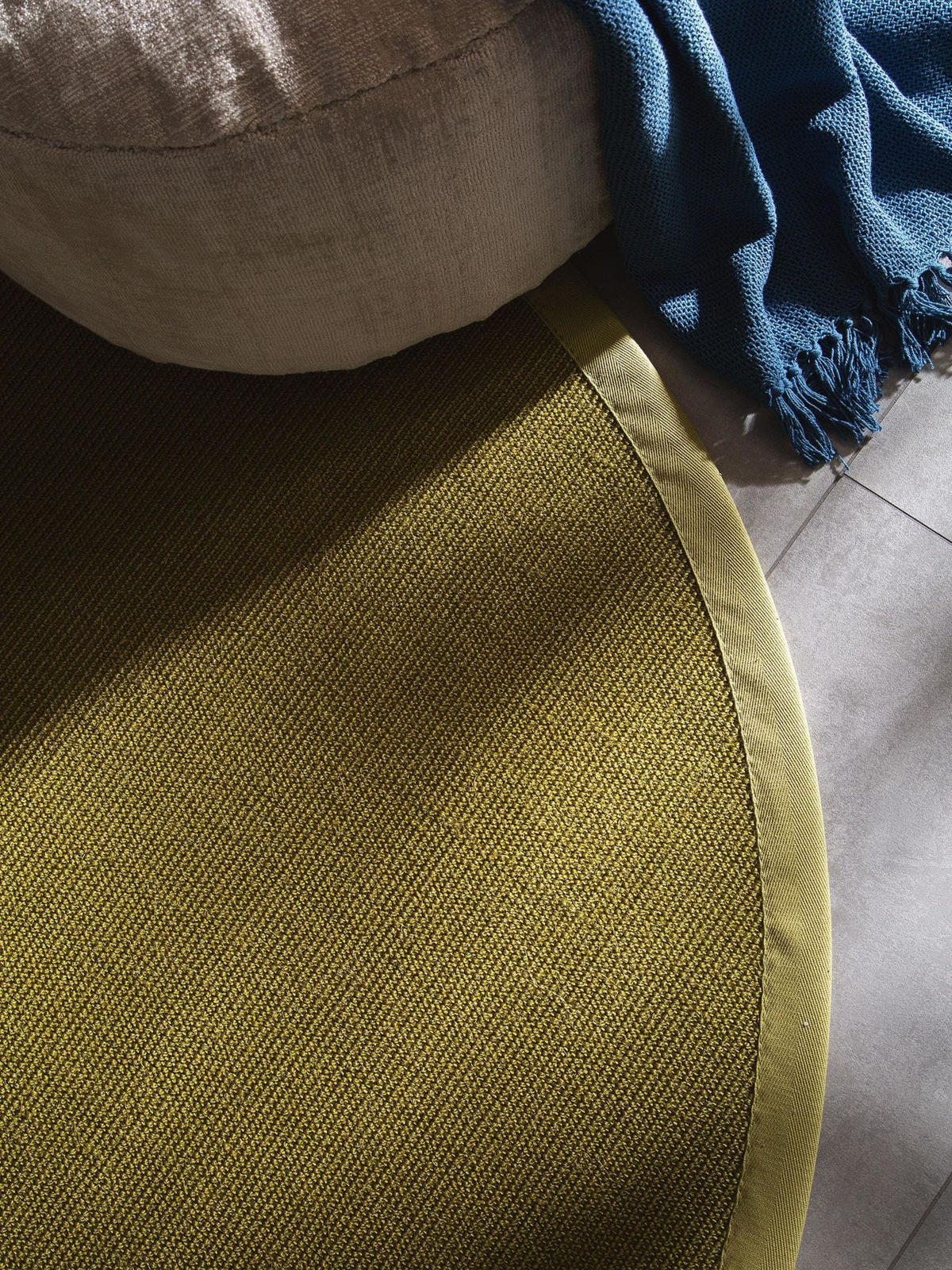 SISALTEPPICH Sana Grün ø 250 cm rund - Grün, Textil (250/1cm) - KUNSTLOFT