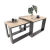 SATZTISCH im Industrie-Stil Sonoma Eiche 2er-Set - Sonoma Eiche, Holzwerkstoff (59.6/60/43.3cm) - Matkam Möbel