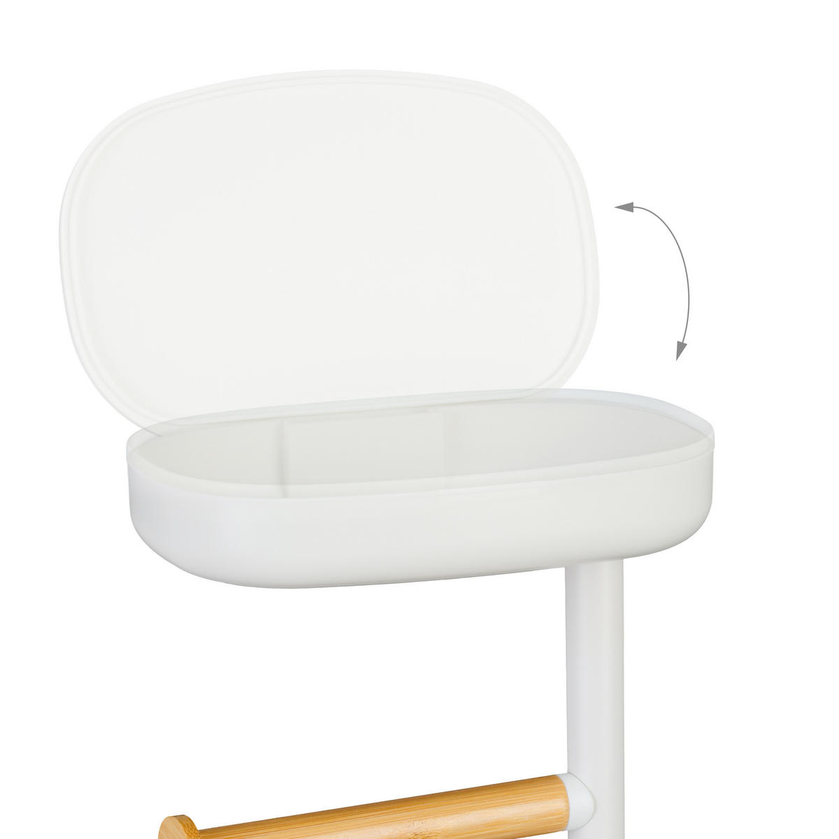 TOILETTENPAPIERHALTER - Weiß, Holz/Kunststoff (20.5/68/16cm) - Relaxdays