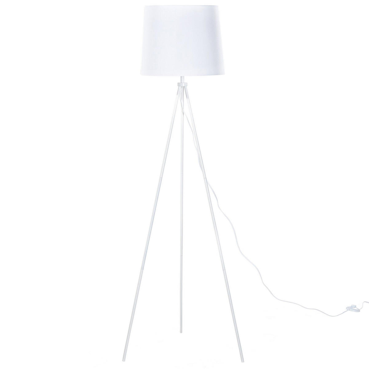 STEHLAMPE Sambra 35/35/149 cm - Weiß, Metall (35/35/149cm) - Beliani