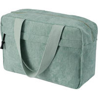 KULTURTASCHE Cord Damen 30 cm Grün - Grün, Textil (18/2/26cm)
