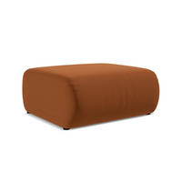 POUF Samt Stoff Orange - Terra cotta/Schwarz, Kunststoff/Textil (94/40/89cm) - Makamii