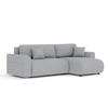 ECKSOFA MIT SCHLAFFUNKTION Bodega Grau Webstoff - Schwarz/Grau, Holz/Holzwerkstoff (235/138cm) - Maison de Reve