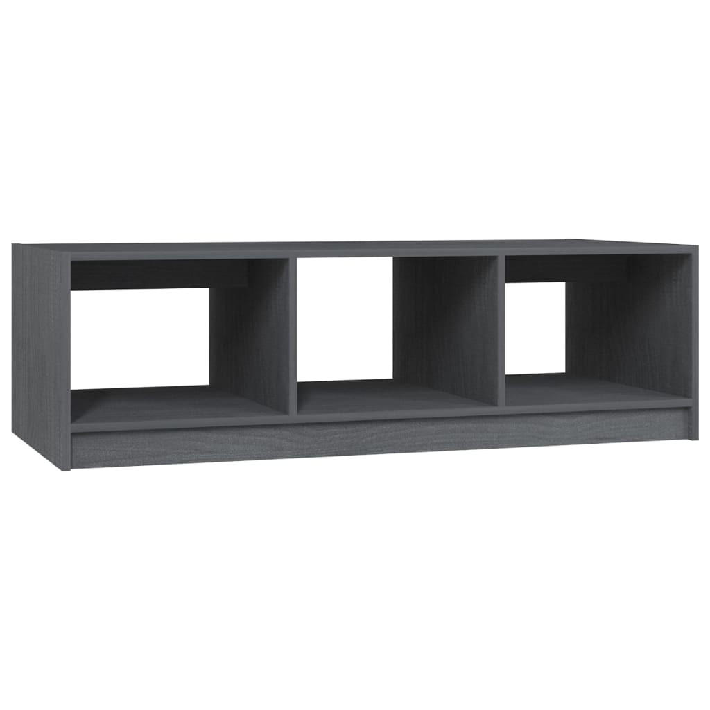 COUCHTISCH Grau 110x50x34 cm Massivholz Kiefer - Grau, Holz (110/50/34cm) - furnicato