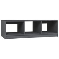 COUCHTISCH Grau 110x50x34 cm Massivholz Kiefer - Grau, Holz (110/50/34cm) - furnicato