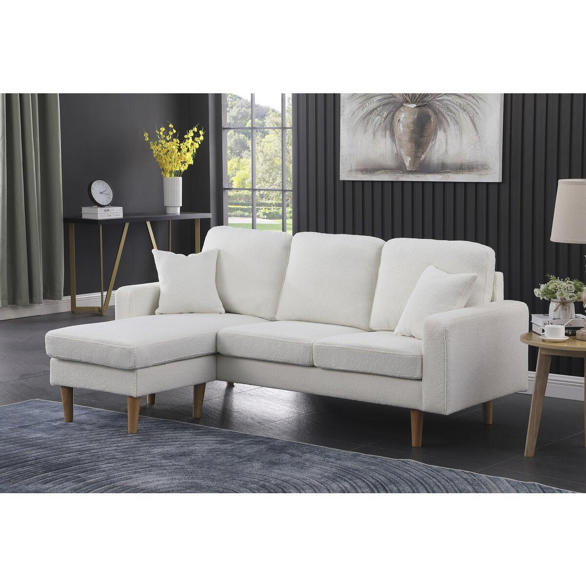 ECKSOFA gabby weiss - Weiß, Textil (75/194cm) - Habitat Garten