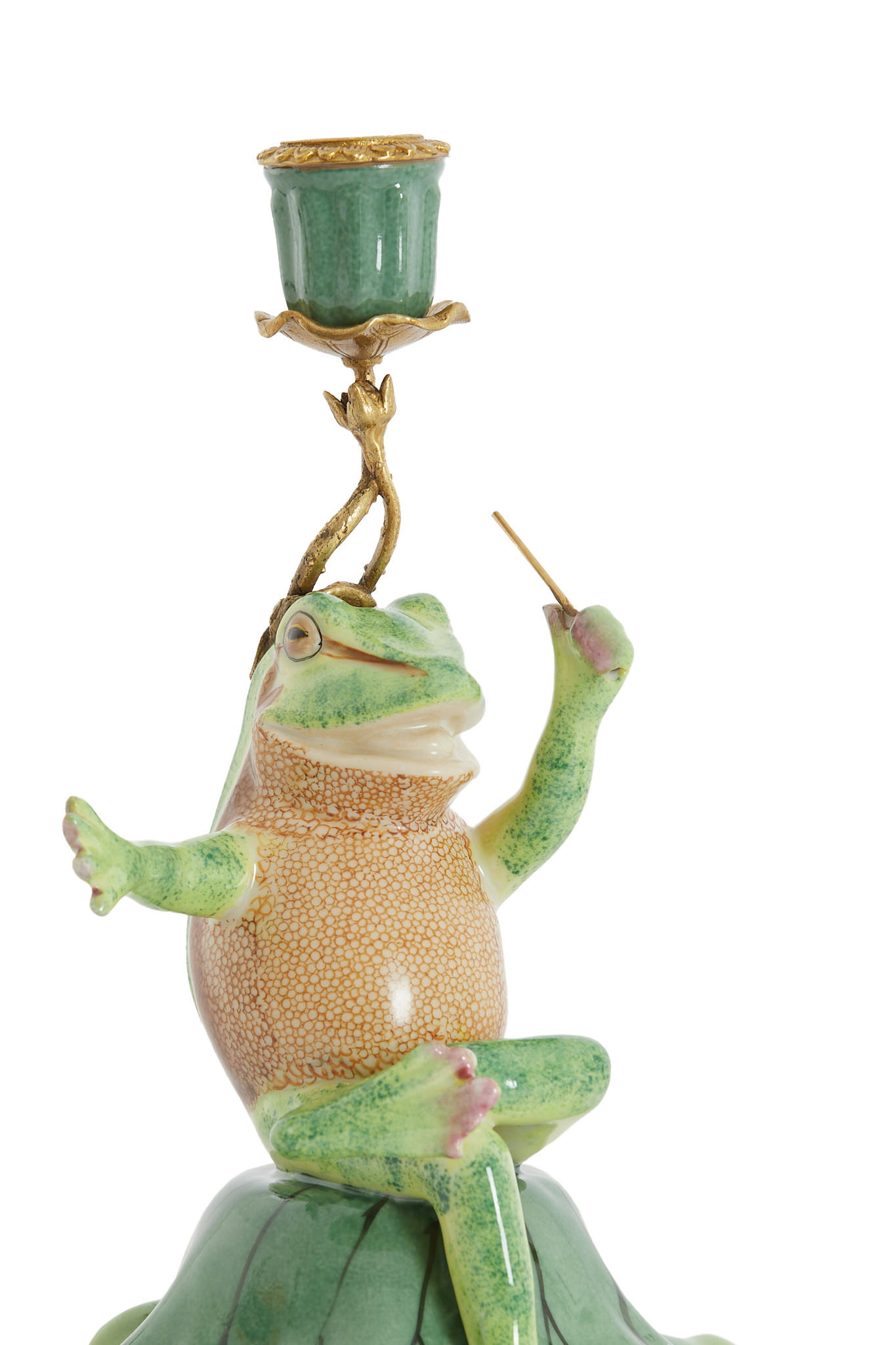 KERZENHALTER Frog Grün 15/15/24 cm - Grün, Keramik (15/24/15cm) - Light & Living