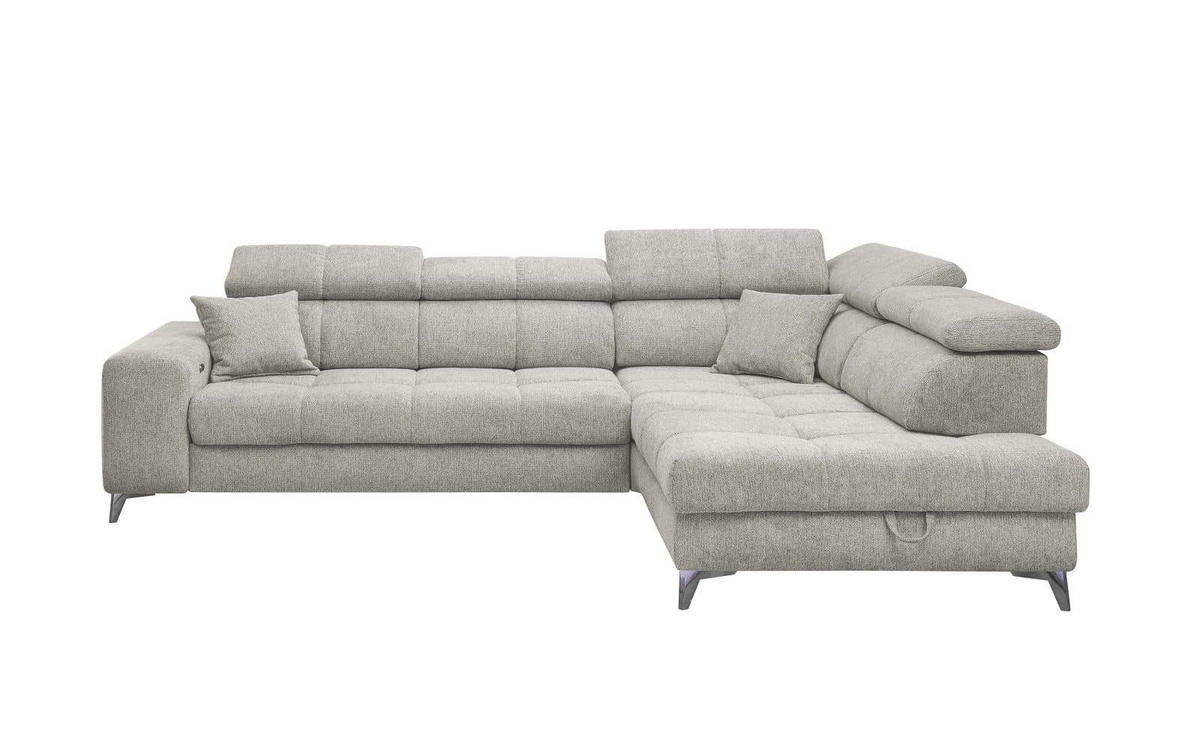 ECKSOFA mit elektrischer Wallaway-Funktion und vielseitigen Anpassungsmöglichkeiten - Beige, Textil (198/282cm) - ed exciting design