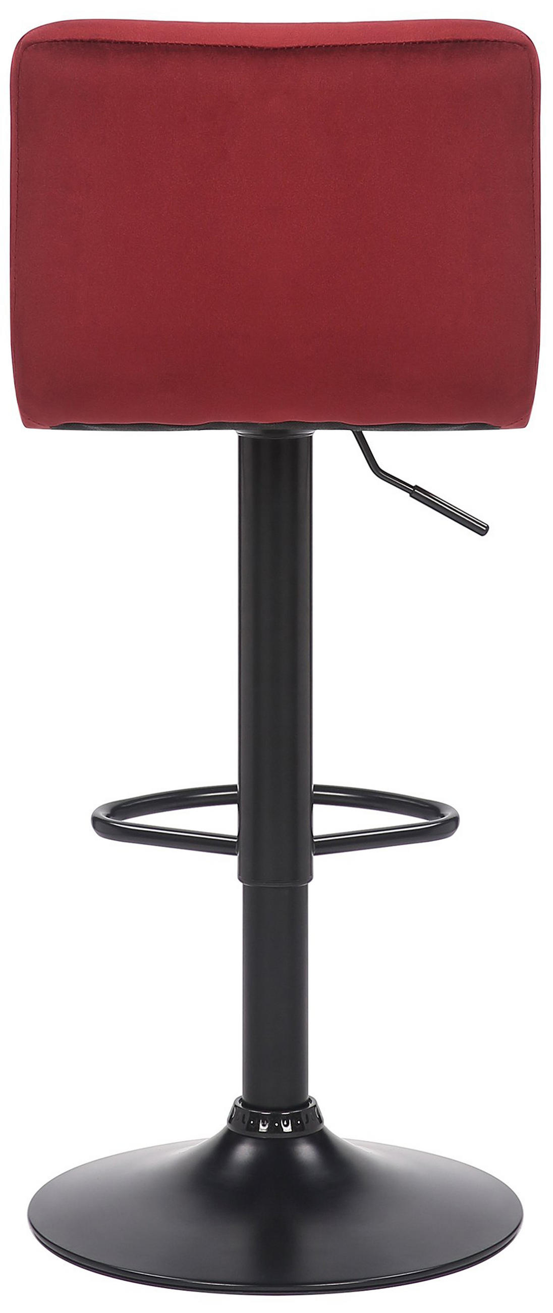 BARHOCKER 4er Set Fenai Samt rot - Rot/Schwarz, Textil/Metall (40/106/40cm) - TPFLiving