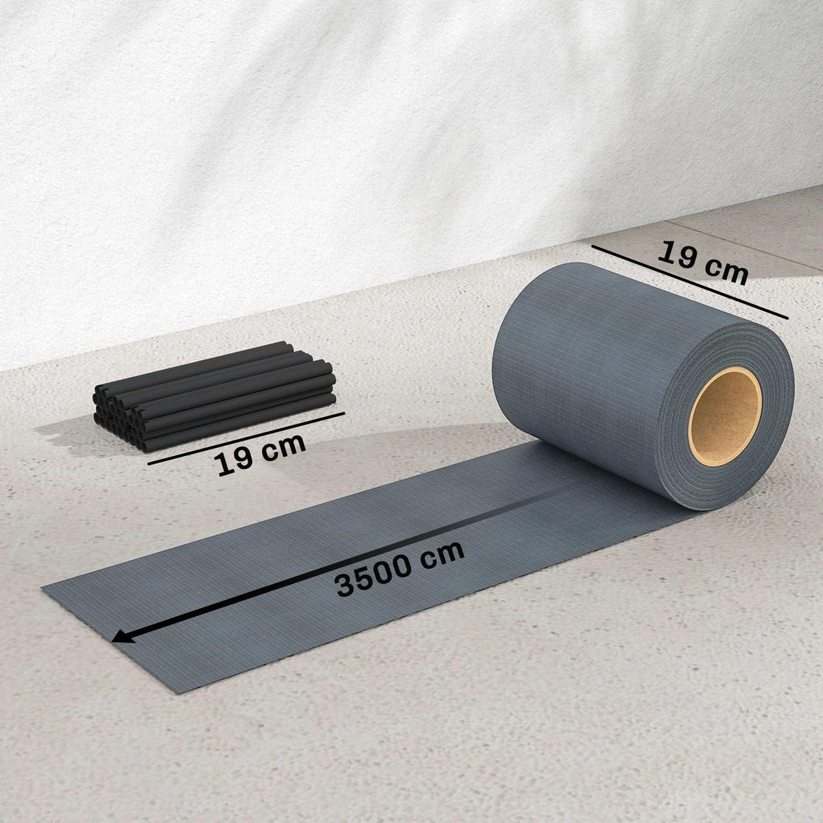 SICHTSCHUTZSTREIFEN Kunststoff Grau - Grau, Kunststoff (1/19cm) - Outsunny