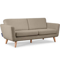 3-SITZER-SOFA TAGIO mit Armlehnen, Braun - Braun, Buchenholz/Textil (88/80/190cm) - KONSIMO®