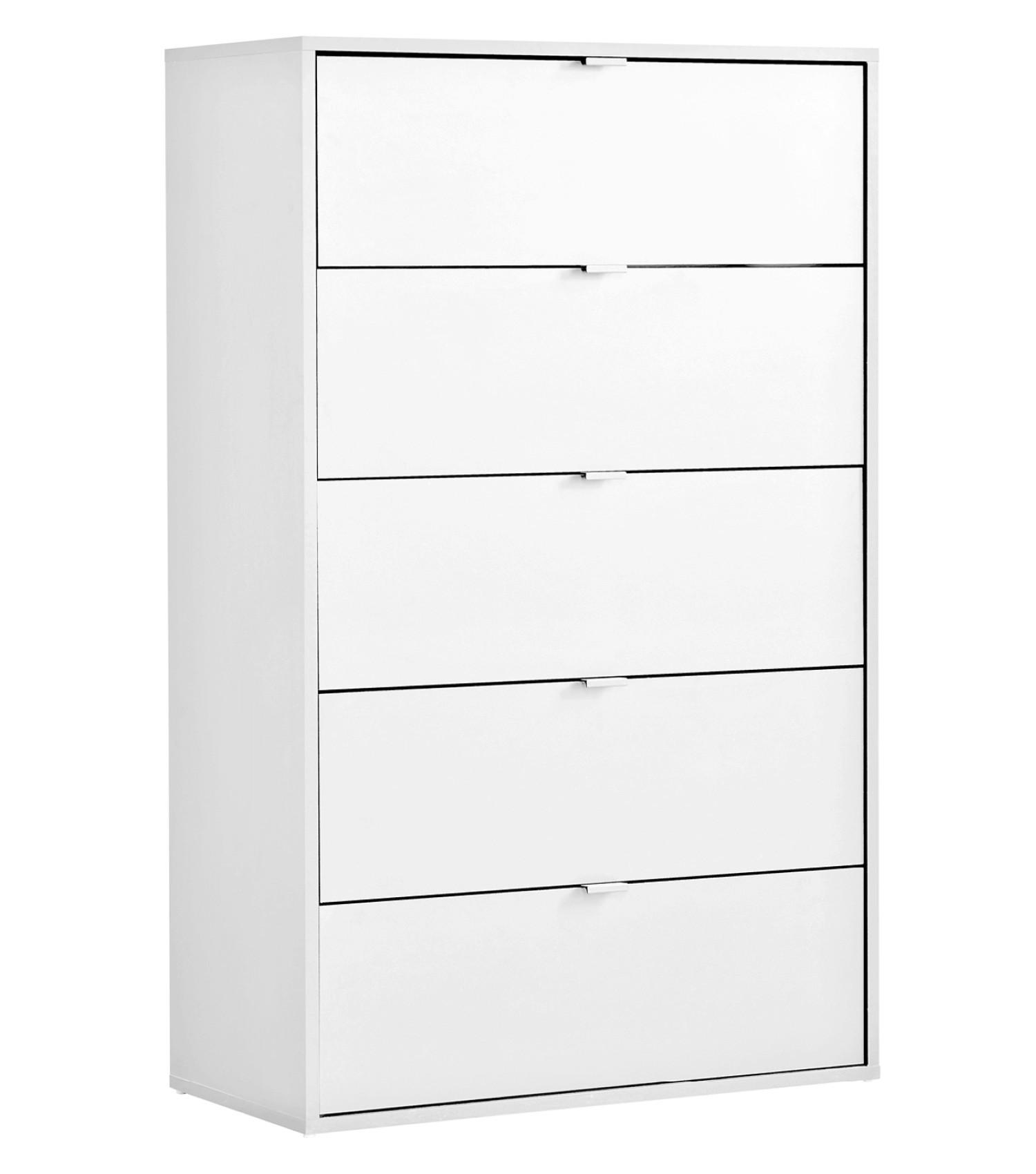 KOMMODE Die Stilvolle - Weiß, Holzwerkstoff (80/117/40cm) - Mokebo
