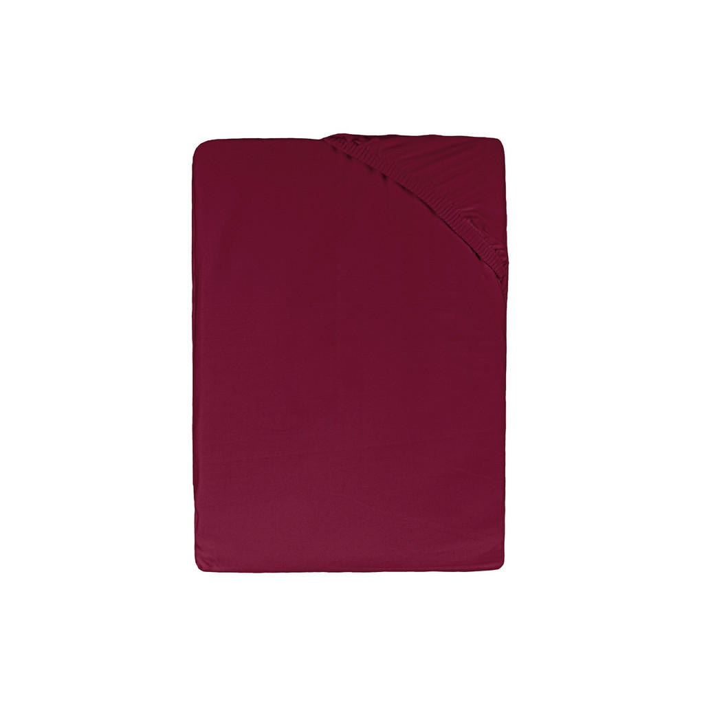 Thumbnail - beties Heimtextil Spannbettlaken, Weinrot, Textil, Uni, Rechteckig, 90x200 cm, Oeko-Tex® Standard 100, Schlaftextilien, ...