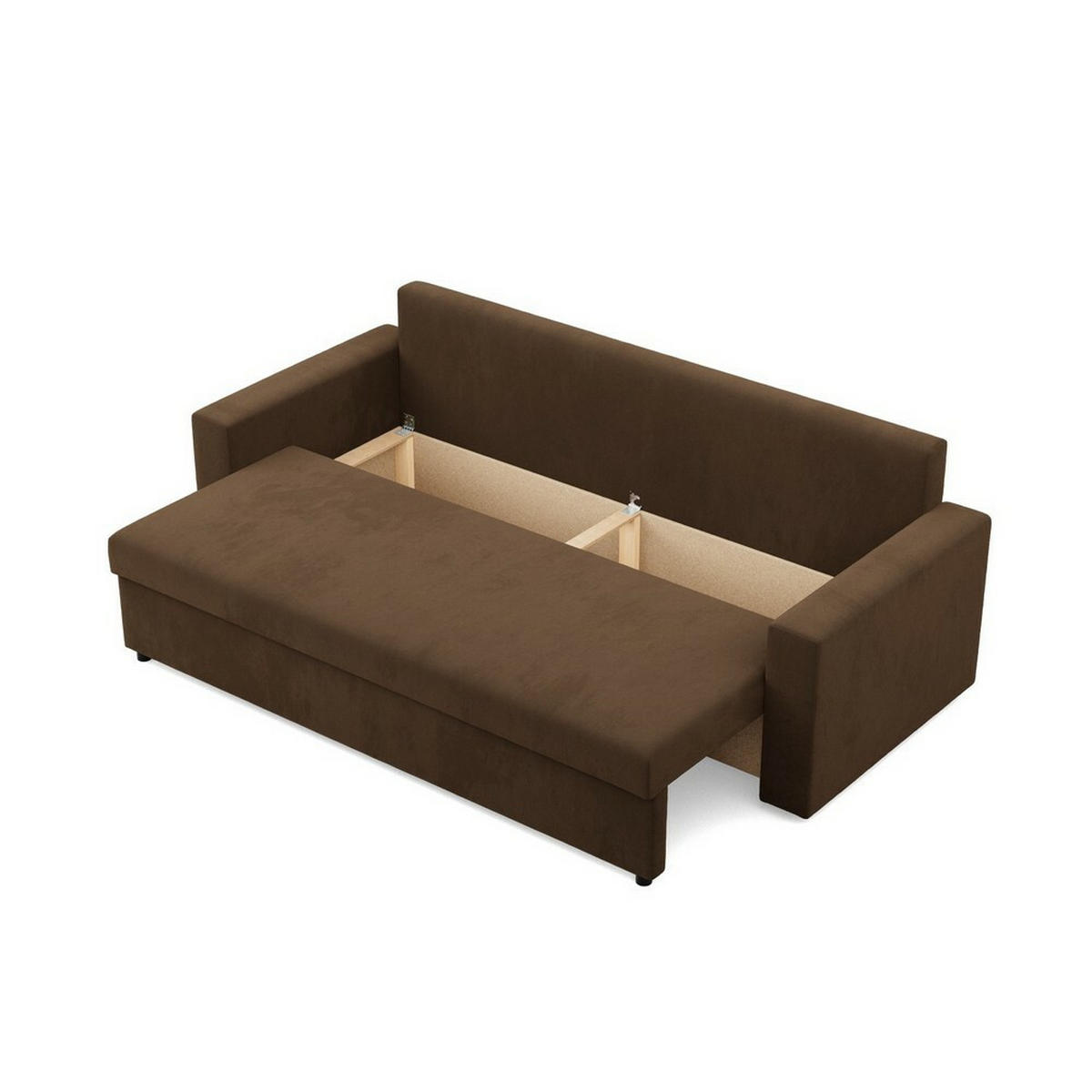 SOFA Neo mit gerader Armlehnen braun - Braun, Textil (220/85/92cm) - SIMKAM Furniture