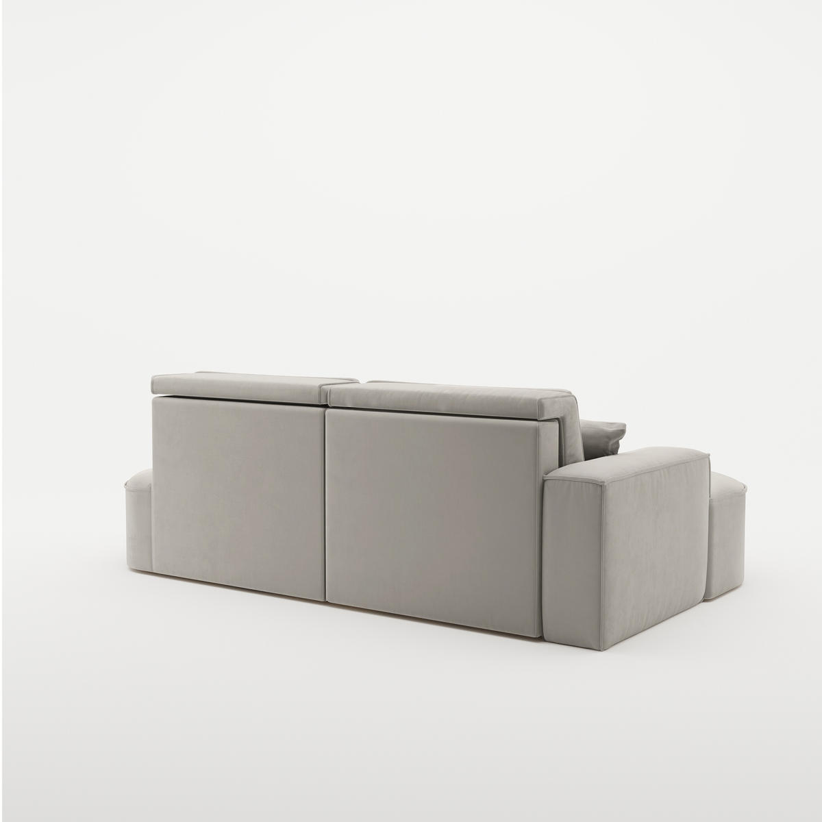 ECKSOFA Modena Pro - Komfort Und Stil Stoff Salvador Hellgrau Links - Hellgrau, Holz (278/179cm) - Kaiser Möbel