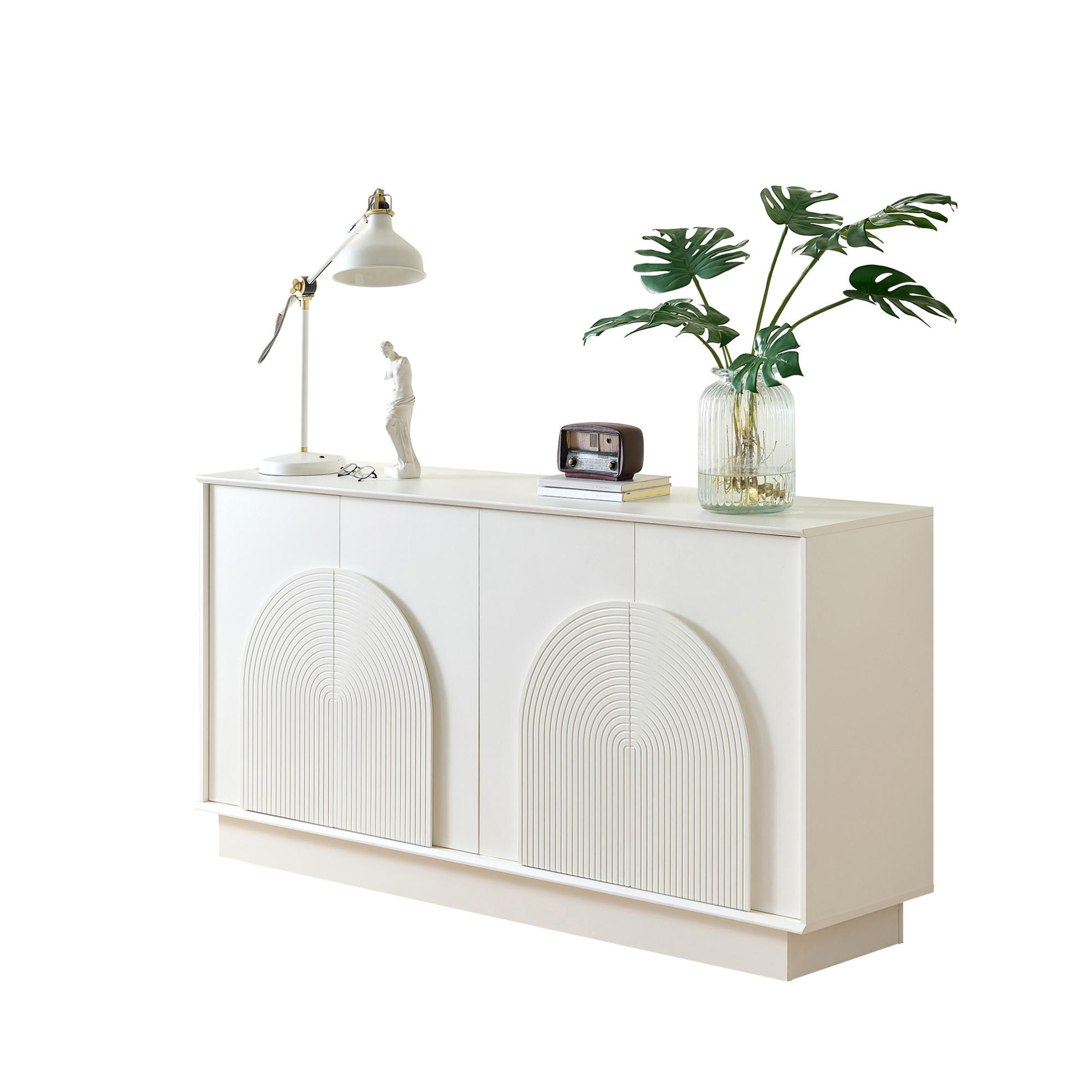 Okwish Sideboard Weiß 38x80x160 cm
