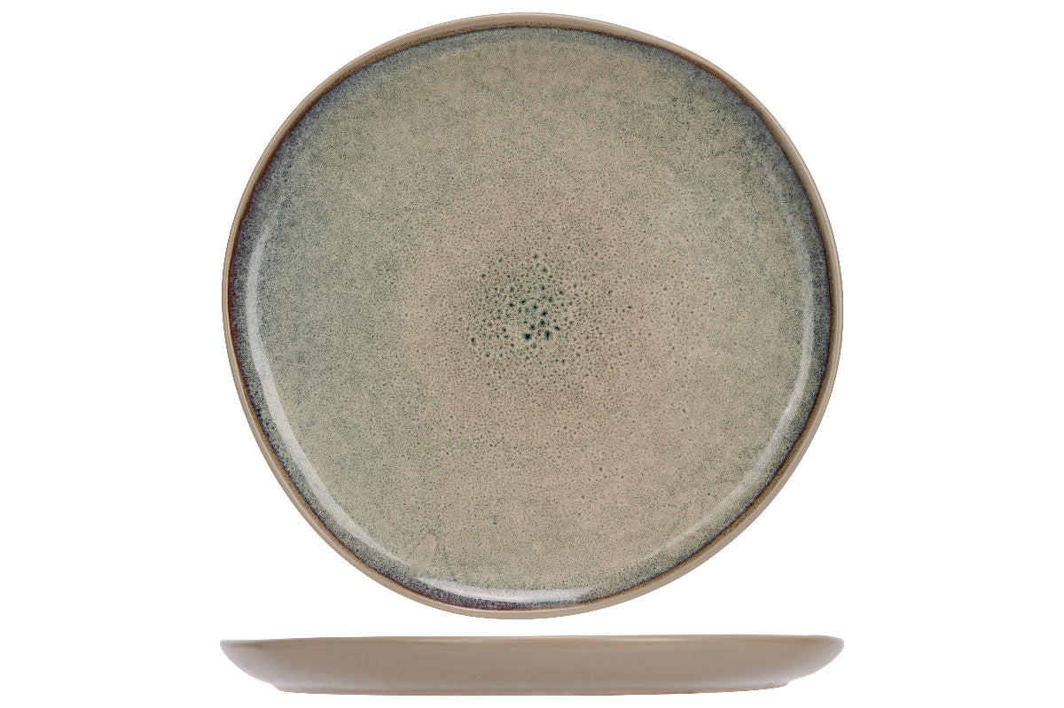 COSY & Trendy Dinerplatten Onna Sand-Grün ø 27 cm - 6 Stück - Grün, Keramik (27/27/2cm) - Cosy & Trendy