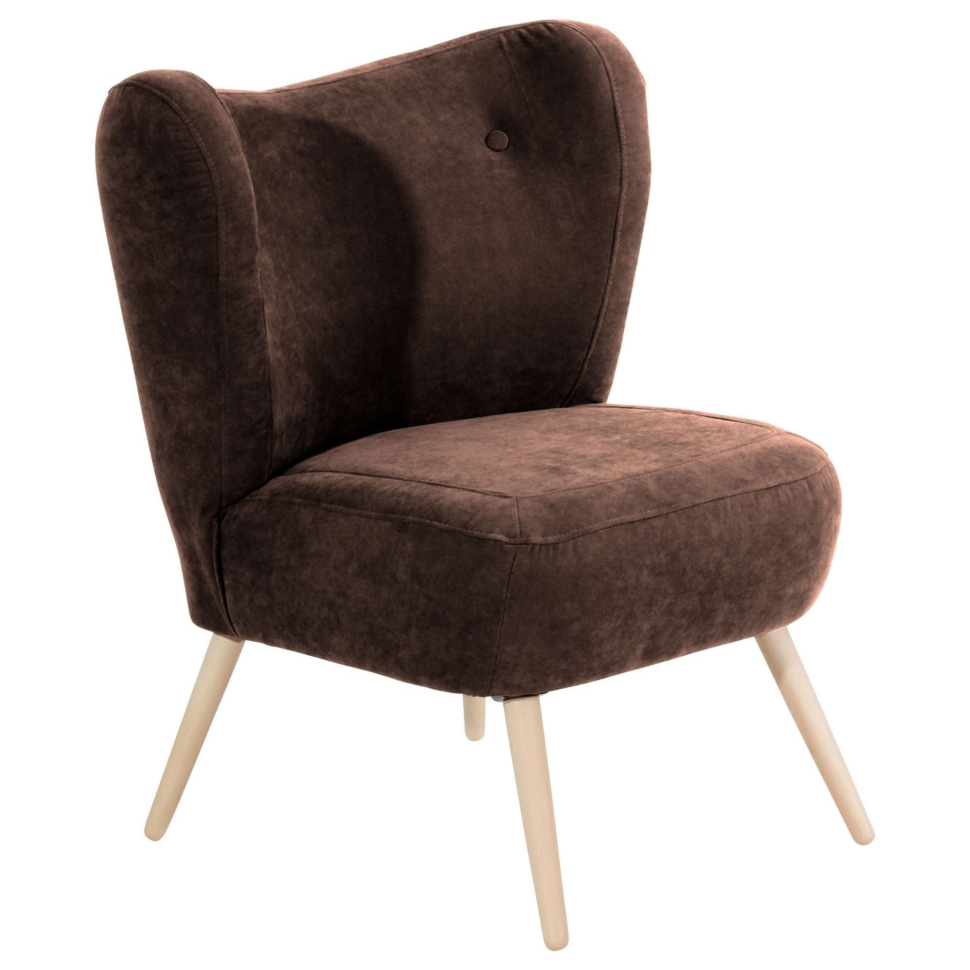 SESSEL Kathy Bezug Veloursstoff Buche natur / braun - Braun, Kunststoff (70/86/69cm) - 58aufmkessel