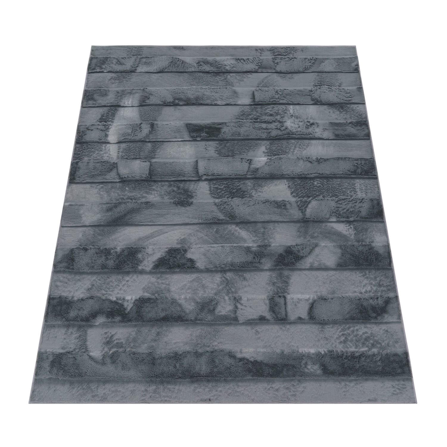 HOCHFLORTEPPICH, mit Struktur, aus Polyester, Florhöhe 22 mm, Anthrazit, 160 x 220 cm - Anthrazit, Textil (220/160cm) - KADIMA DESIGN