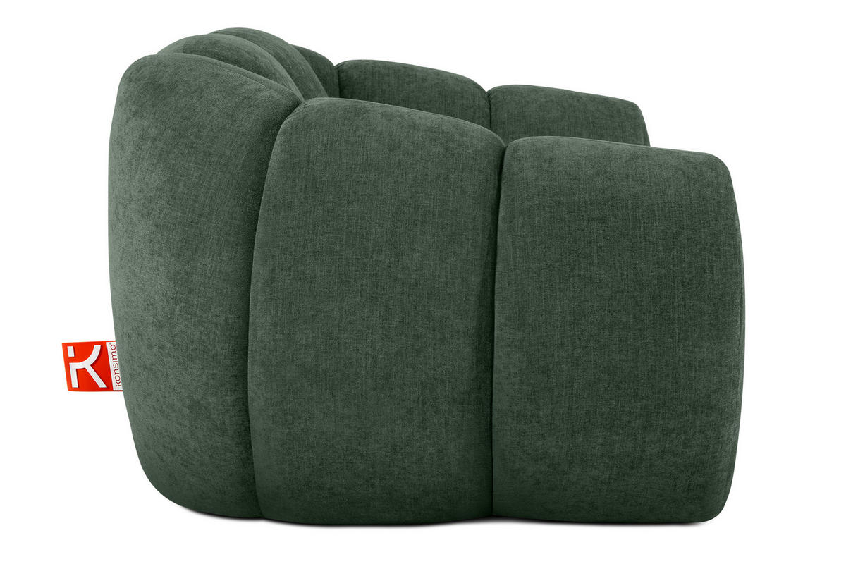 SESSEL FLAVA, Dunkelgrün - Dunkelgrün, Holz/Holzwerkstoff (160/76/100cm) - KONSIMO®