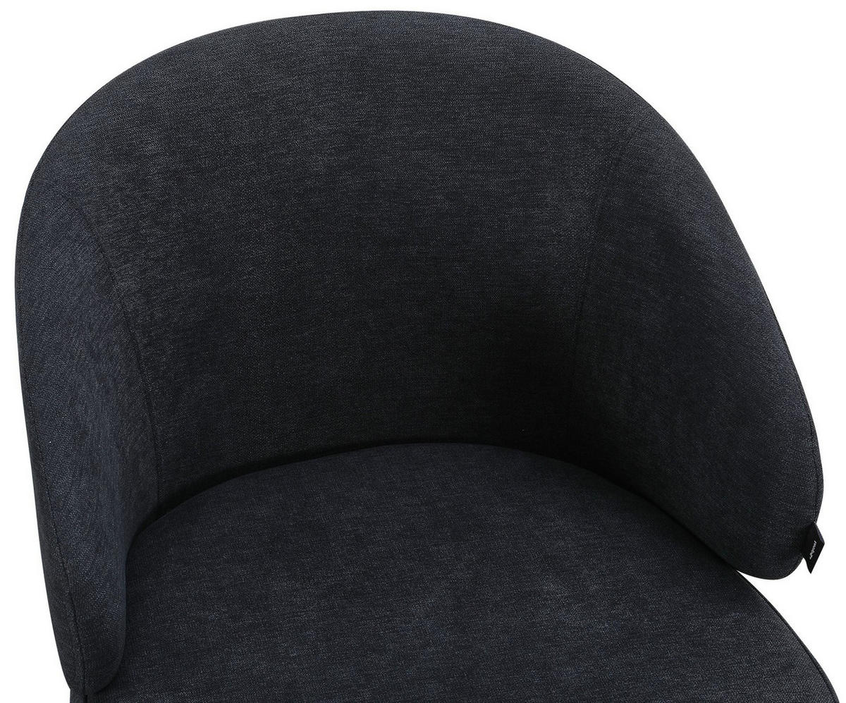 POLSTERSTUHL Atiblle Graphitgrau - Schwarz, Textil/Metall (52/79.5/58.5cm) - Selsey
