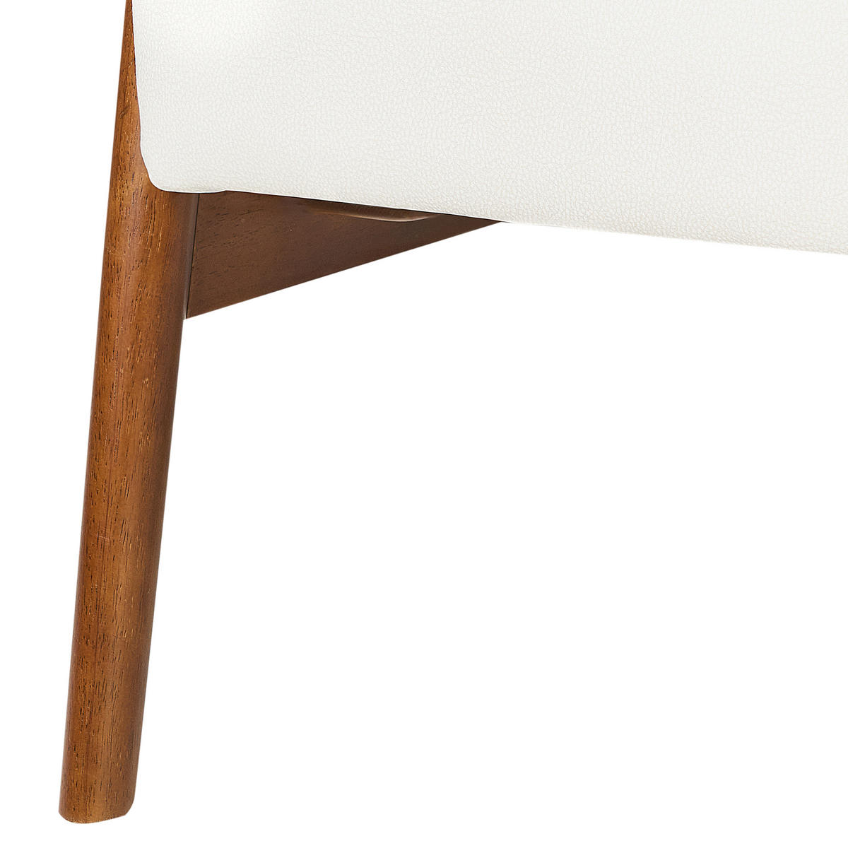 SESSEL Kunstleder Cremeweiß Skara - Dunkelbraun/Weiß, Kunststoff (70/83/88cm) - Beliani