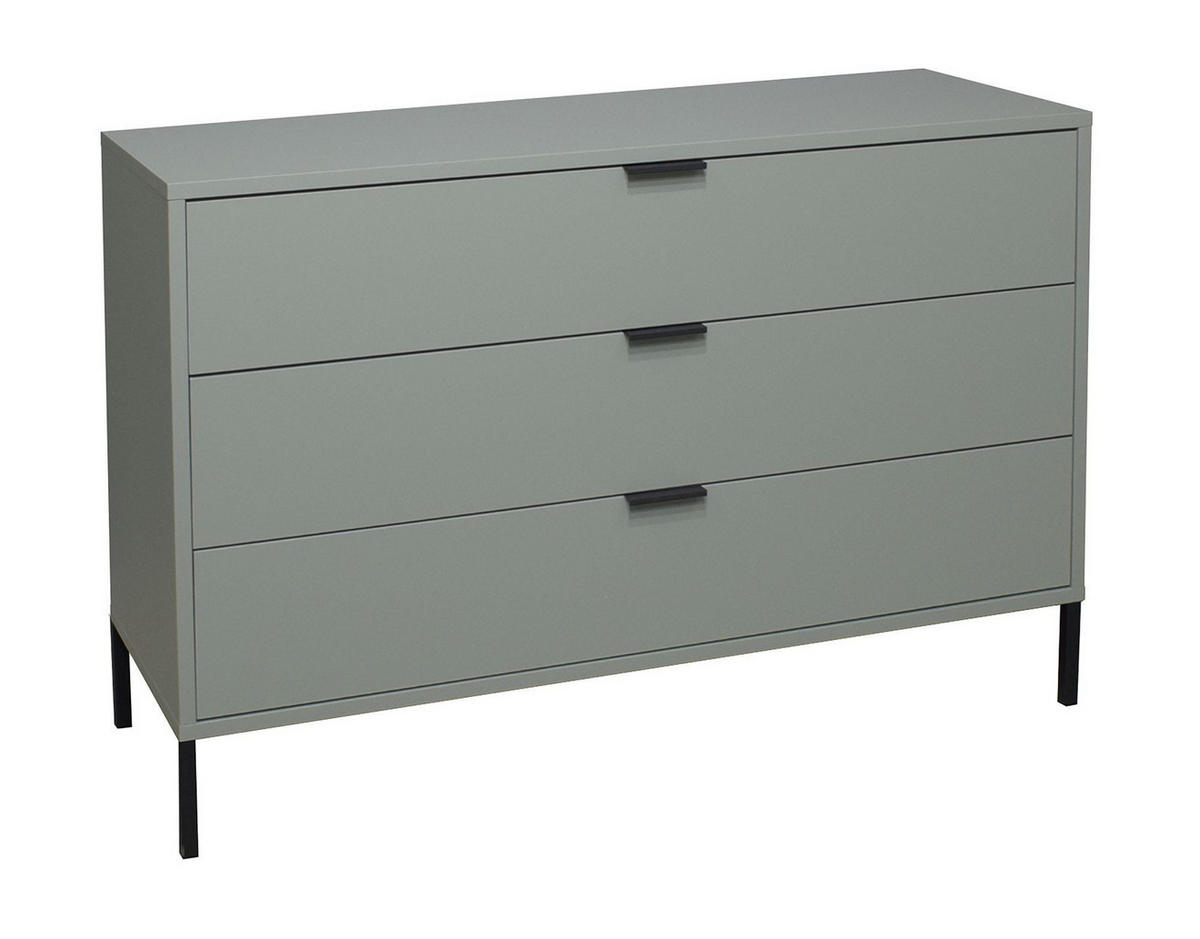 KOMMODE Erna 119x45x82 Pinie Green matt Lack - Grün, Holzwerkstoff (119/82/45cm) - 58aufmkessel