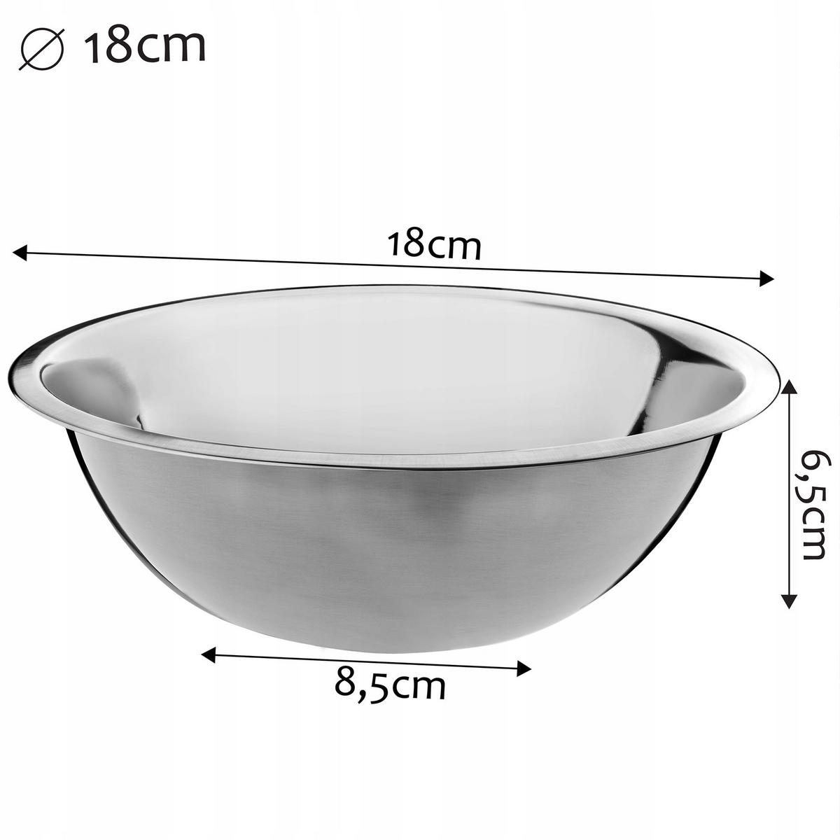 KÜCHENSCHÜSSEL aus Edelstahl, 18 cm - Silberfarben, Metall (18/6.5cm) - KADAX