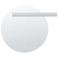 OGLINDĂ DE BAIE CU LED 107/90 cm argintie Anost - argintiu, sticlă (107/90/4cm) - Beliani