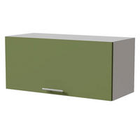 KLAPPHÄNGESCHRANK Brerra W4B/80 Weiß / RAL 6025 farngrün Matt 80 / 32,5 / 36cm mit Blum Aventos Klappenbeschlag - Weiß/Grün, Holz/Holzwerkstoff (80/36/32.5cm) - Feldmann-Wohnen