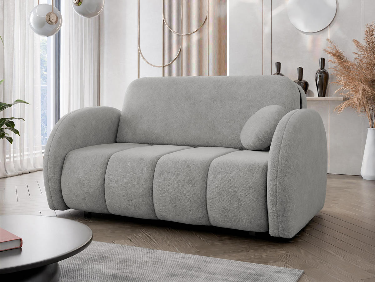 SCHLAFSOFA Viva Comfy III - Hellgrau/Schwarz, Holz/Textil (152/85/103cm) - MIRJAN24