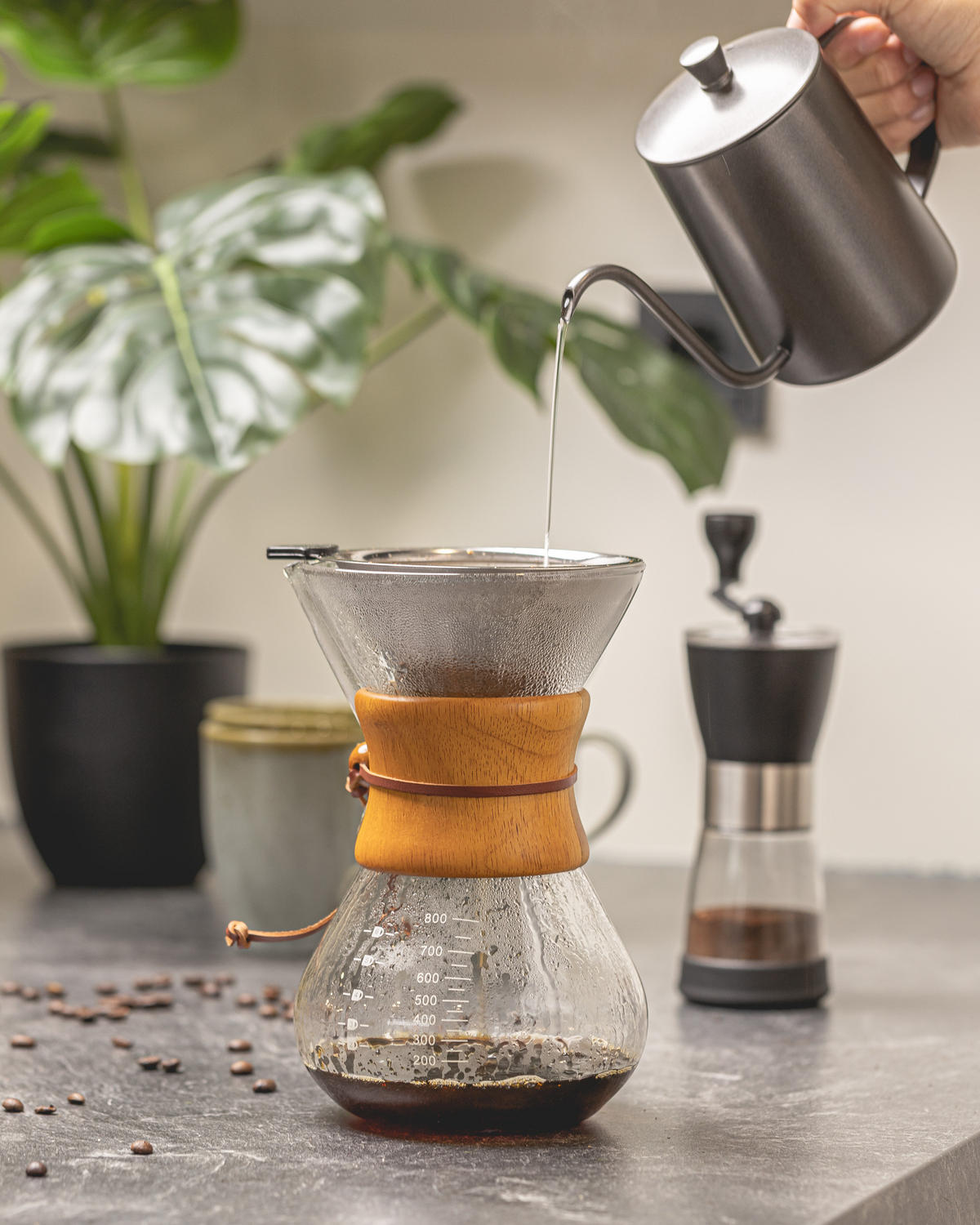 KAFFEEMASCHINE Pour Over Kaffeekanne - 800 ml - Transparent, Glas (2/22/14cm) - Jay Hill