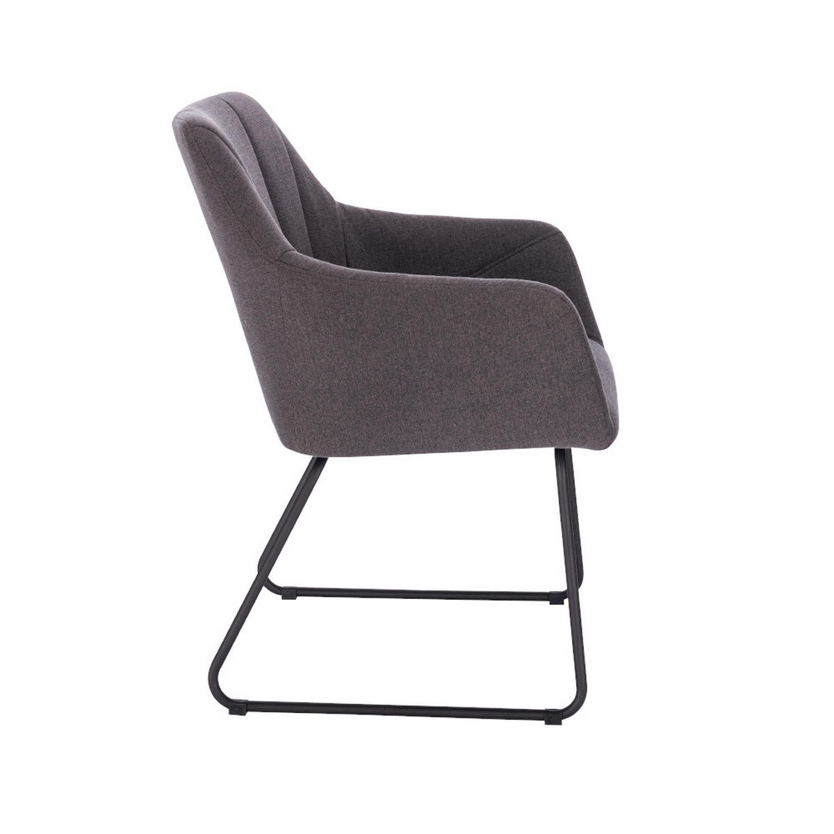 ESSZIMMERSTUHL PAKU - Menge: 2 - Anthrazit, Textil/Metall (59/84/64cm) - Home Deluxe