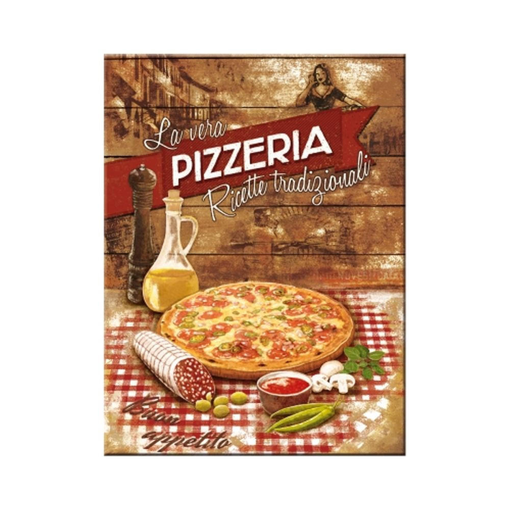 MAGNET 6/8 cm Home & Country Pizzeria La Vera - Multicolor, Metall (6/8/0.1cm) - Nostalgic-Art