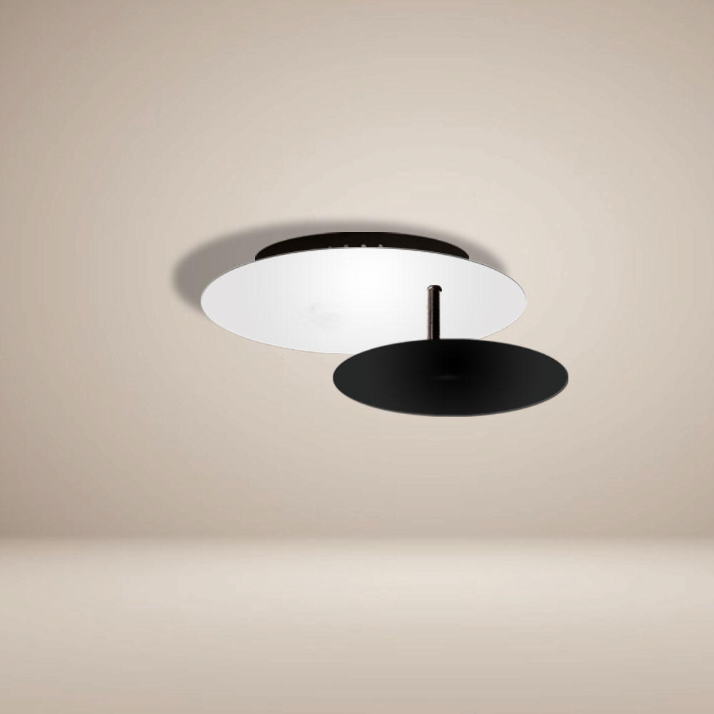 LED-WAND-/DECKENLAMPE Plate Weiß Ø 30cm - Weiß, Metall (30/30/10cm) - s.luce