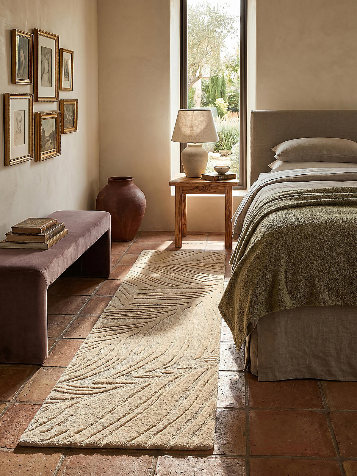WOLLTEPPICH LEVEN, floral, Beige, 60 x 230 cm - Beige, Textil (60/230cm) - KADIMA DESIGN