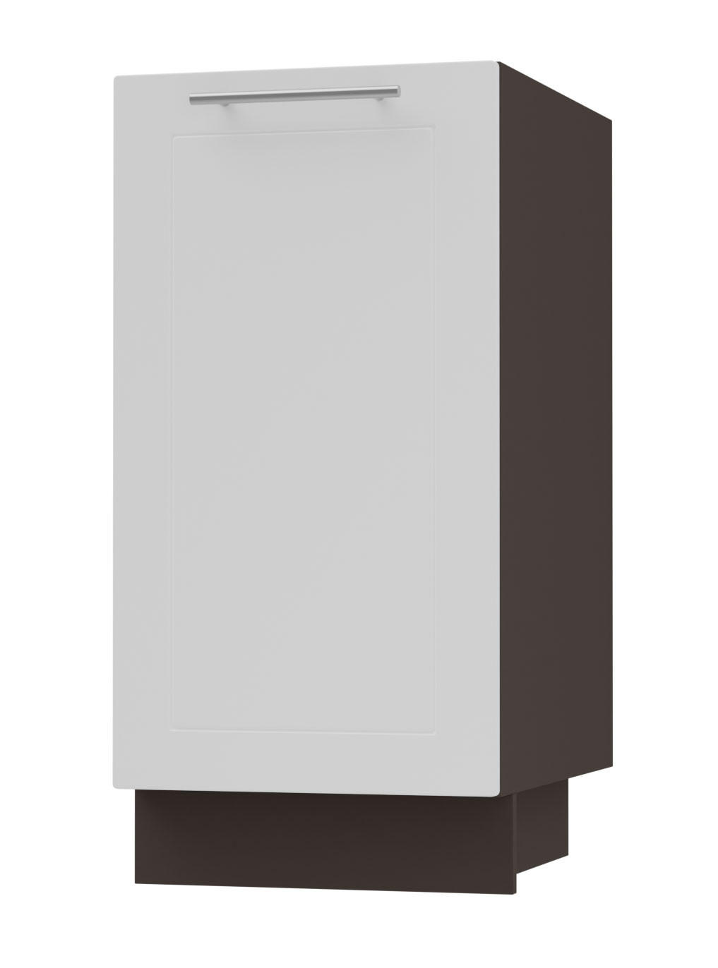 Feldmann-Wohnen Küchenunterschrank Weiß, Dunkelgrau 40x82x50 cm