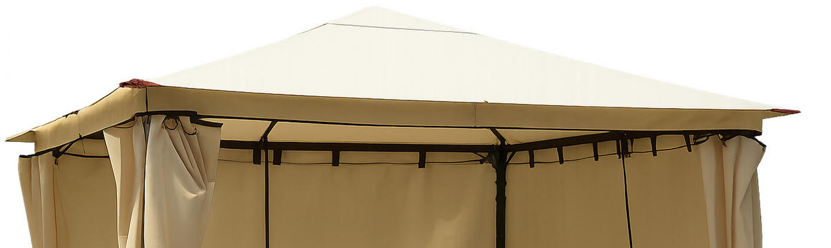 ERSATZDACH Venedig, Pavillondach 300x300 cm, PVC-beschichtet, Farbe: écru - Naturfarben, Kunststoff (300/0.3/300cm) - TPFGarden