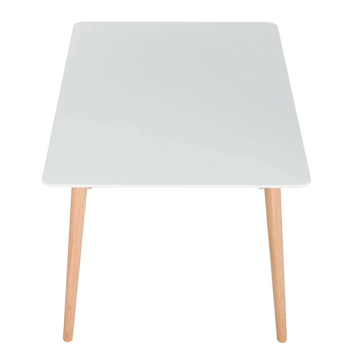 ESSTISCH - Eiche teilmassiv - Weiß, Holzwerkstoff (90/140/76cm) - home24