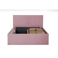POLSTERBETT Gent Rose 160 x 200 x 40 cm Stauraum ohne hydraulische Funktion Mit hochwertiger Matratze H3 (bis 120 kg) und Lattenrost - Rosa, Holz (160/200cm) - Halmon Schlafkomfort Betten 